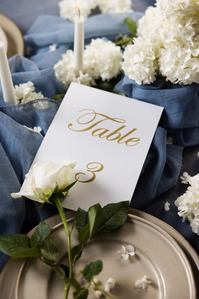 Wedding table number