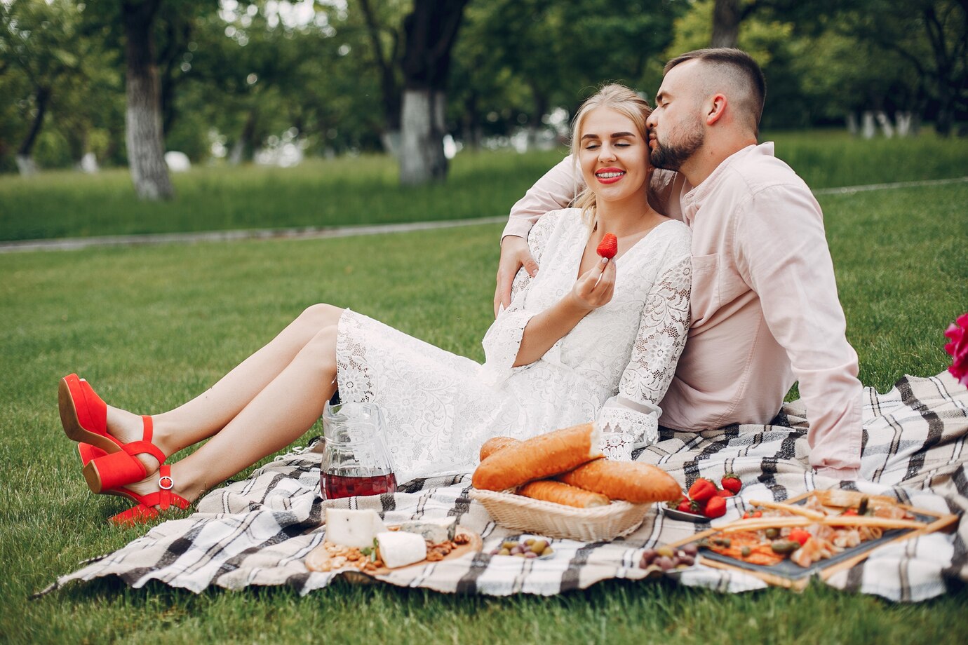 Beautiful couple spend time